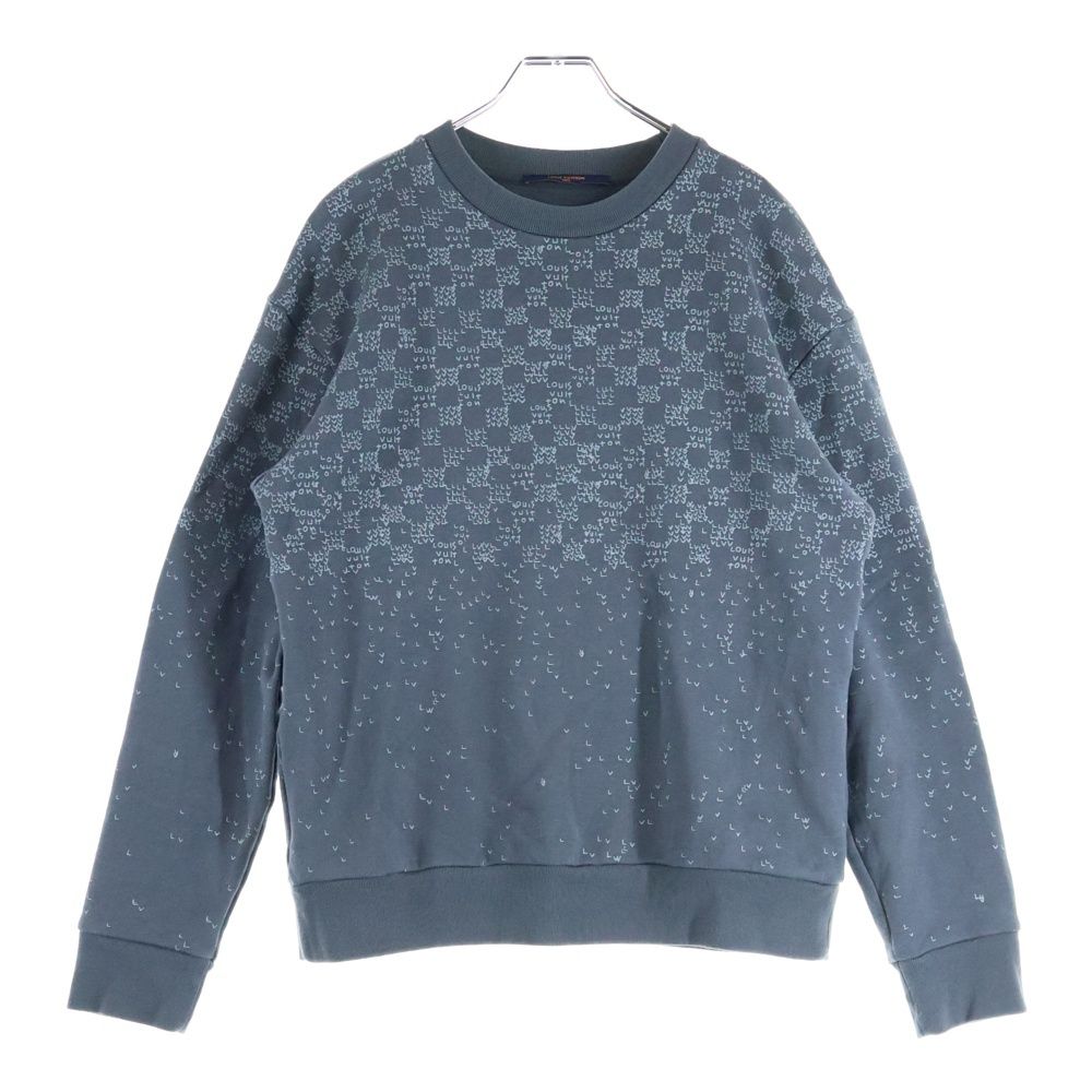 Louis Vuitton 22aw Damier Spread Print Sweatshirt Gray Rm222m Ihn