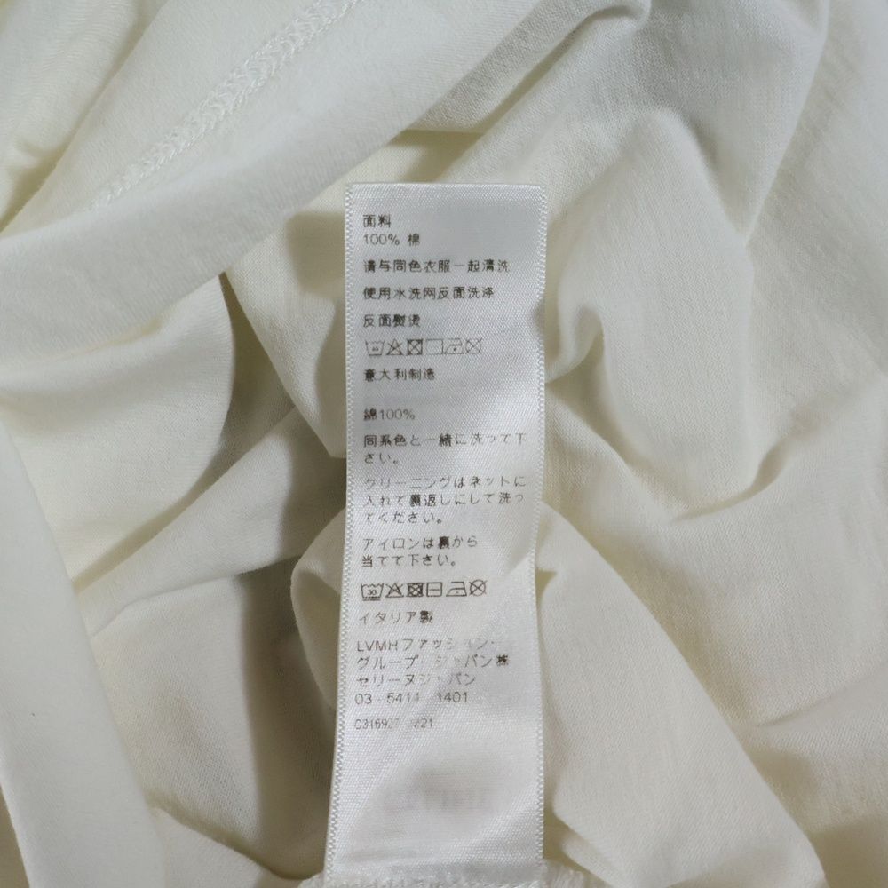 Celine 22aw Loose Fit Logo Print Short Sleeve T-Shirt Cut and Sewn White