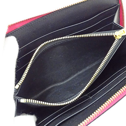 Loewe Wallet Long Repeat Leather Magenta Pink Round Zipper