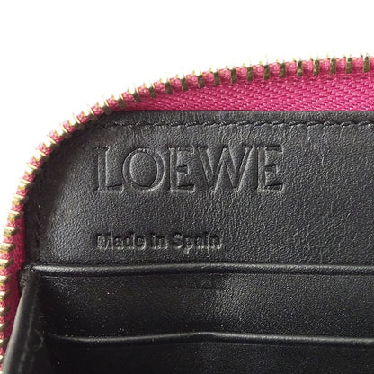 Loewe Wallet Long Repeat Leather Magenta Pink Round Zipper