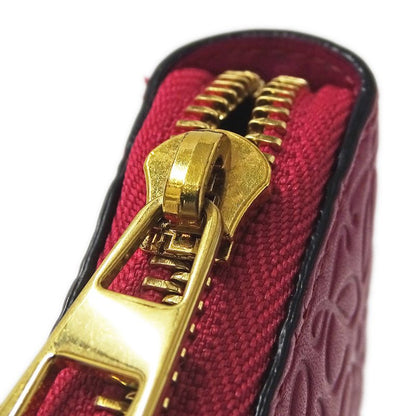 Loewe Wallet Long Repeat Leather Magenta Pink Round Zipper