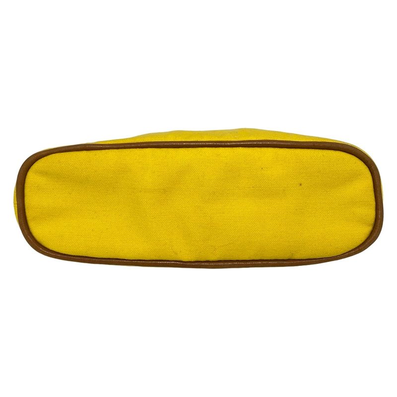 Hermes Pouch Bolide Pouch 20 Yellow X Brown Silver Hardware Leather