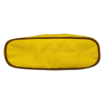 Hermes Pouch Bolide Pouch 20 Yellow X Brown Silver Hardware Leather