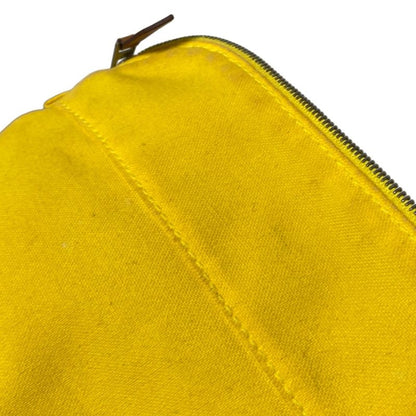 Hermes Pouch Bolide Pouch 20 Yellow X Brown Silver Hardware Leather