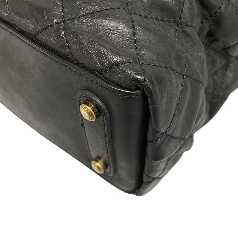 Chanel Shoulder Bag Matelasse Black 2way Chain Shoulder Vintage Gold Hardware