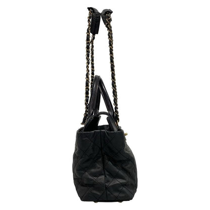 Chanel Shoulder Bag Matelasse Black 2way Chain Shoulder Vintage Gold Hardware
