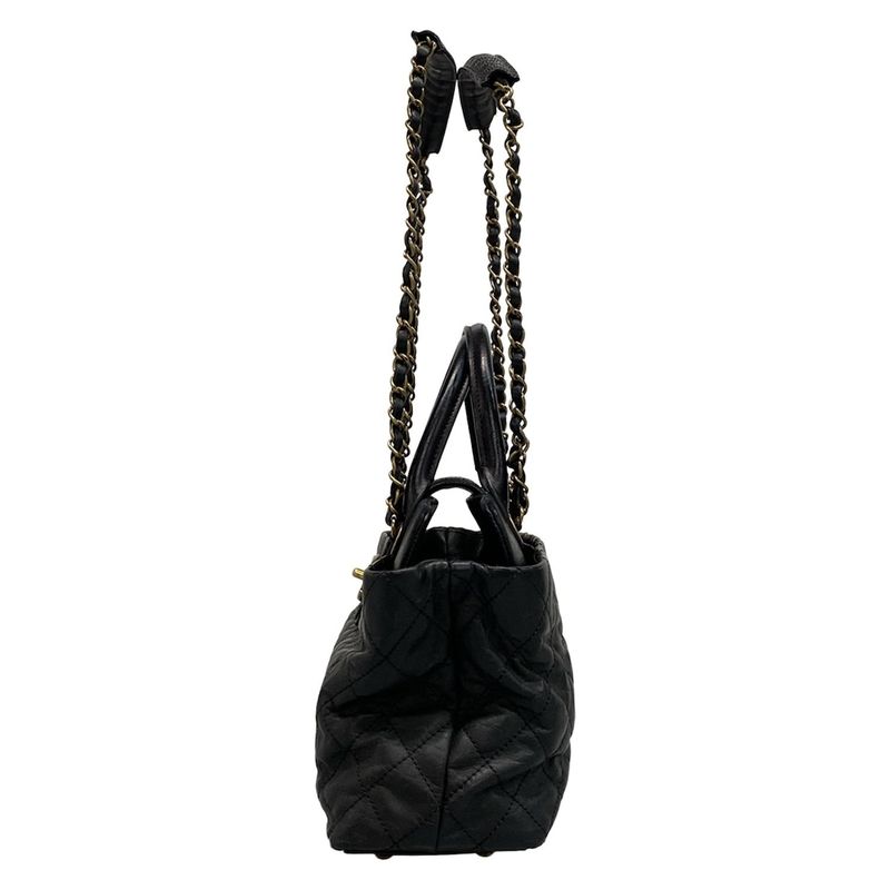 Chanel Shoulder Bag Matelasse Black 2way Chain Shoulder Vintage Gold Hardware