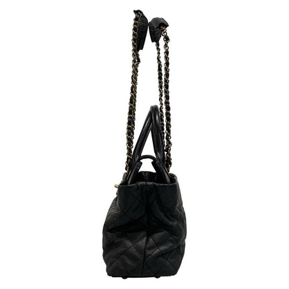 Chanel Shoulder Bag Matelasse Black 2way Chain Shoulder Vintage Gold Hardware