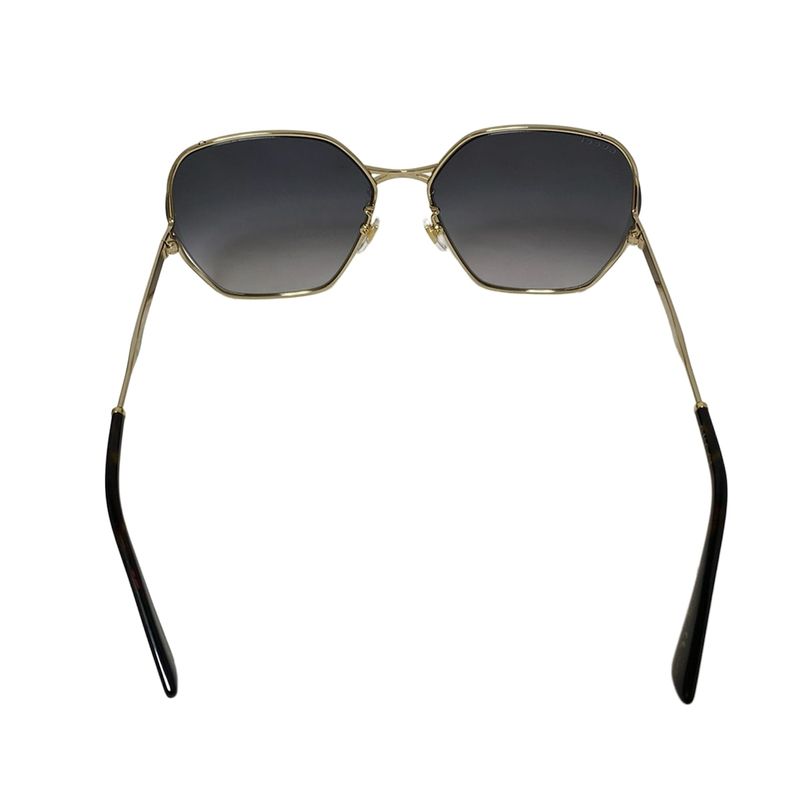 Gucci Sunglasses - Gg0818sa Black X Gold X Dark Brown Oval Frame Sunglasses