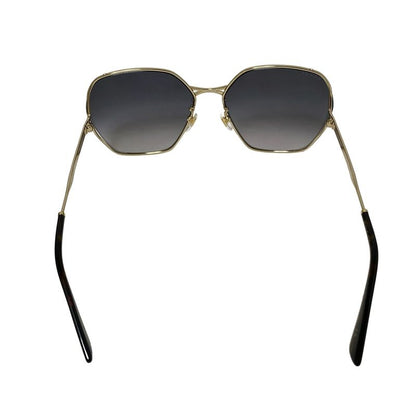 Gucci Sunglasses - Gg0818sa Black X Gold X Dark Brown Oval Frame Sunglasses