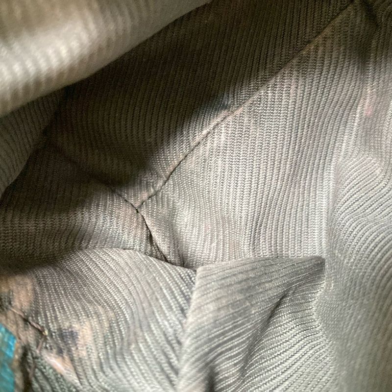 Gucci Pouch GG Pattern 29596 Beige X Dark Brown X Blue Green Leather