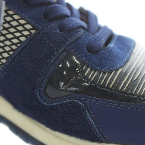 LOUIS VUITTON Run Away Line Sneakers Haraco Suede Leather Low Cut All Over