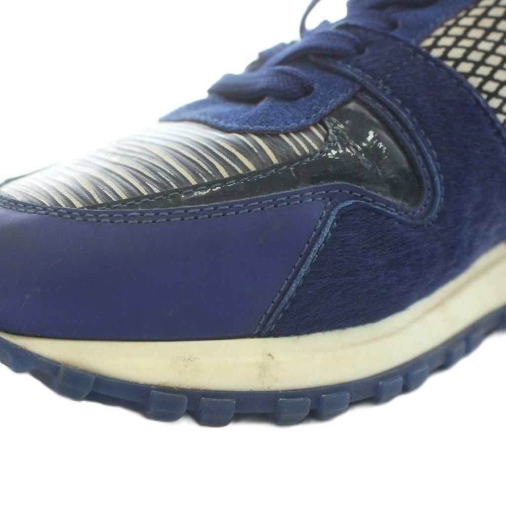 LOUIS VUITTON Run Away Line Sneakers Haraco Suede Leather Low Cut All Over