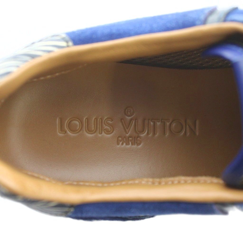 LOUIS VUITTON Run Away Line Sneakers Haraco Suede Leather Low Cut All Over