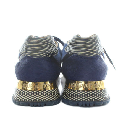 LOUIS VUITTON Run Away Line Sneakers Haraco Suede Leather Low Cut All Over
