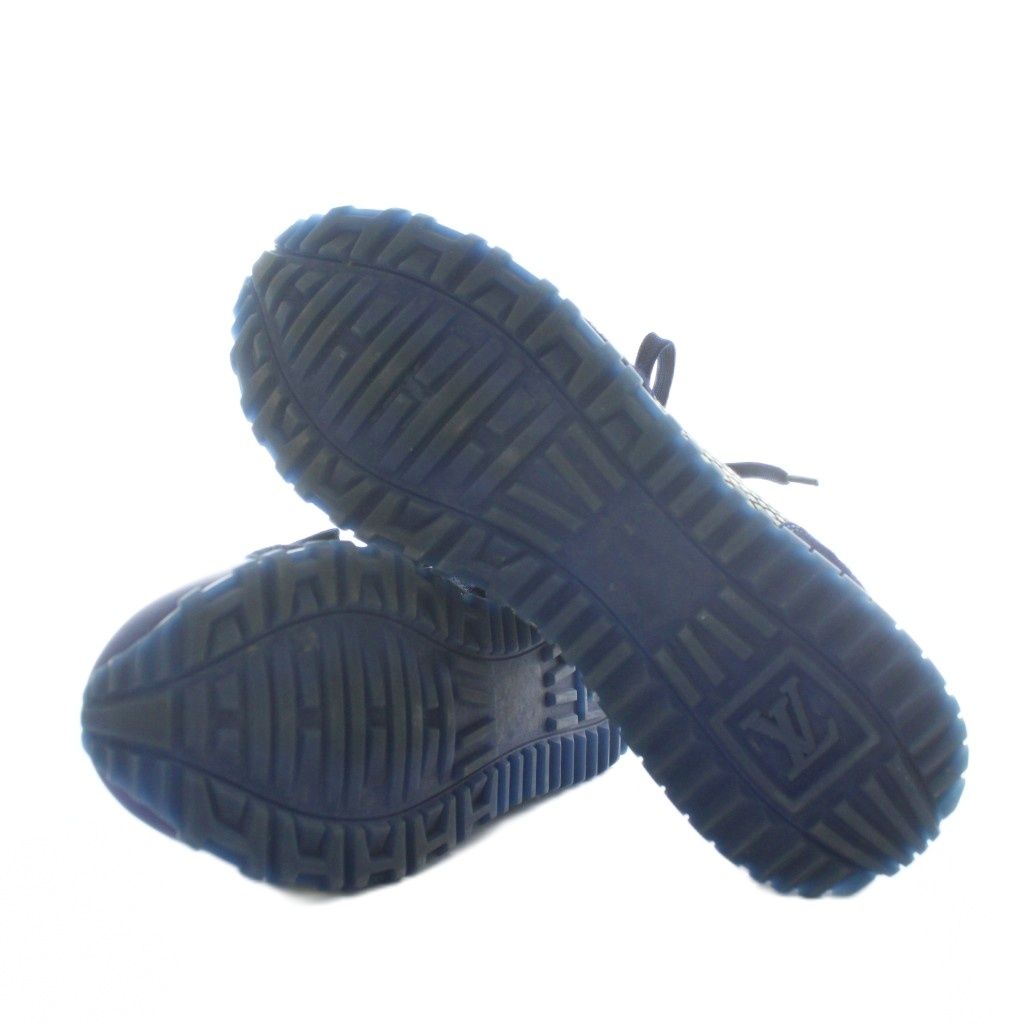 LOUIS VUITTON Run Away Line Sneakers Haraco Suede Leather Low Cut All Over