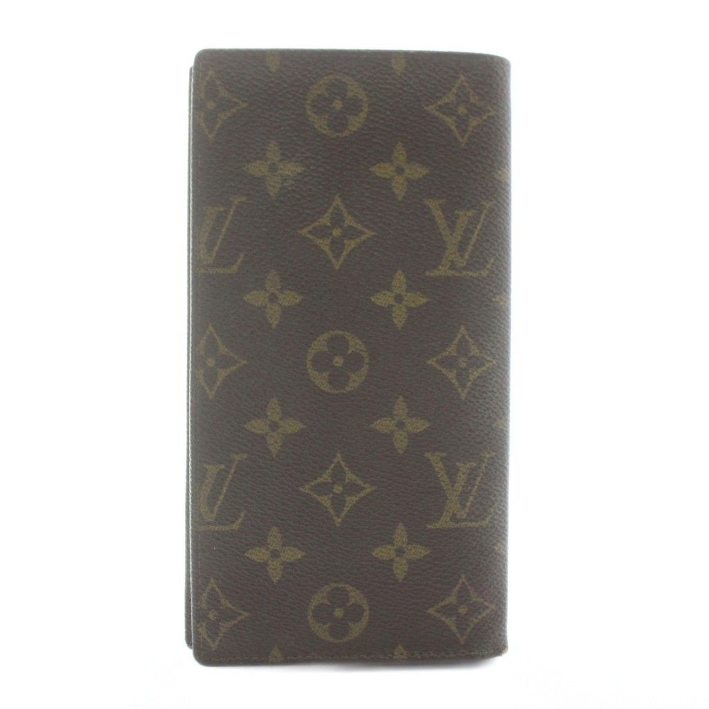 LOUIS VUITTON Long Wallet Bifold PVC Leather Monogram All Over Pattern Brown