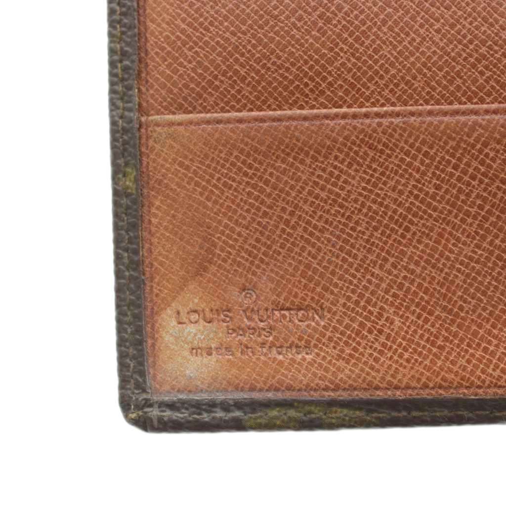 LOUIS VUITTON Long Wallet Bifold PVC Leather Monogram All Over Pattern Brown