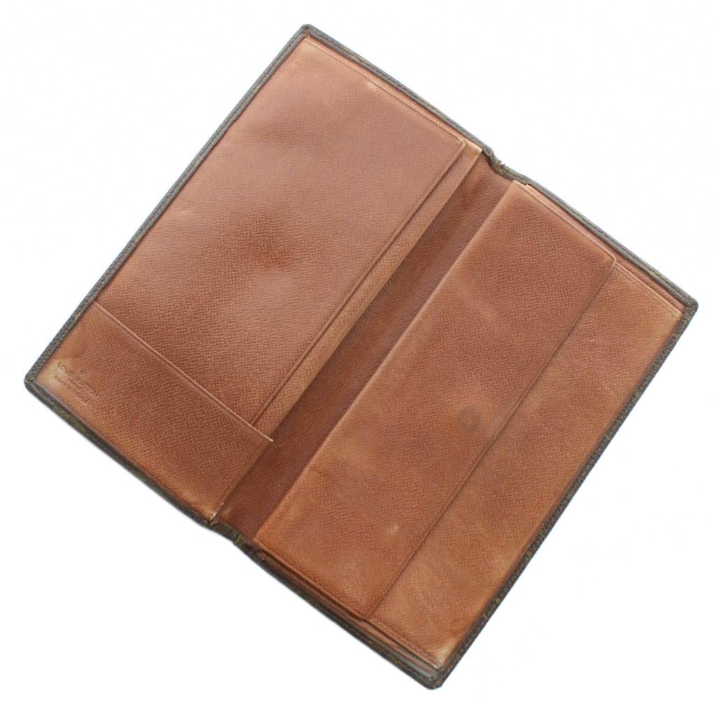 LOUIS VUITTON Long Wallet Bifold PVC Leather Monogram All Over Pattern Brown