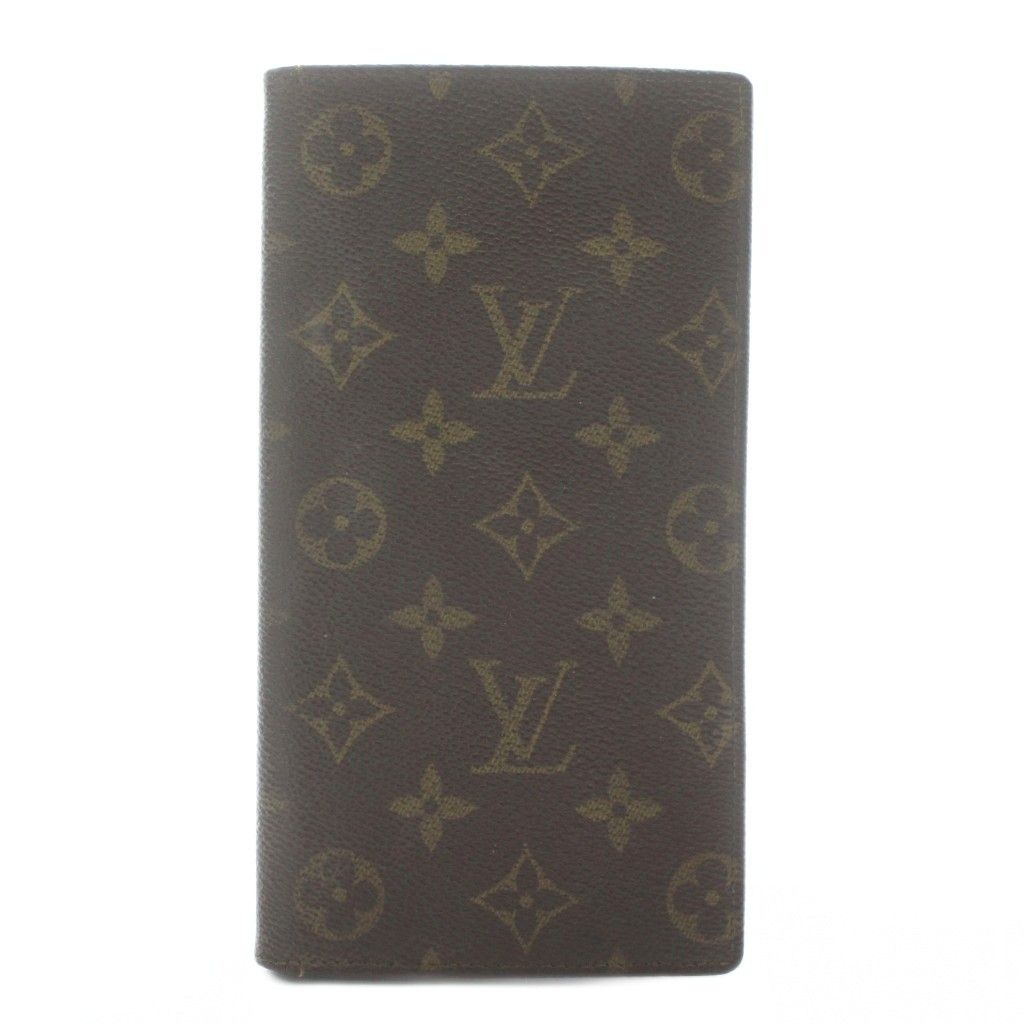 LOUIS VUITTON Long Wallet Bifold PVC Leather Monogram All Over Pattern Brown