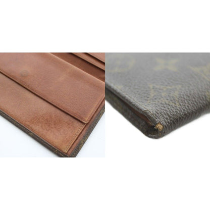 LOUIS VUITTON Long Wallet Bifold PVC Leather Monogram All Over Pattern Brown