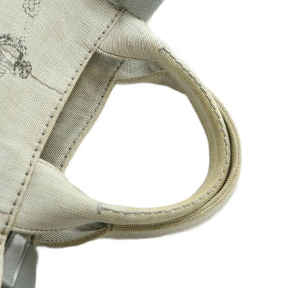 Prada Canapa 1bg439 Tote Bag Shoulder 2way Hand Logo Denim Light Gray • Gy18 Mq