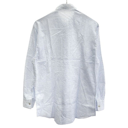 Hermes 21 SS All-Over Pattern Cotton Shirt White Blue 39