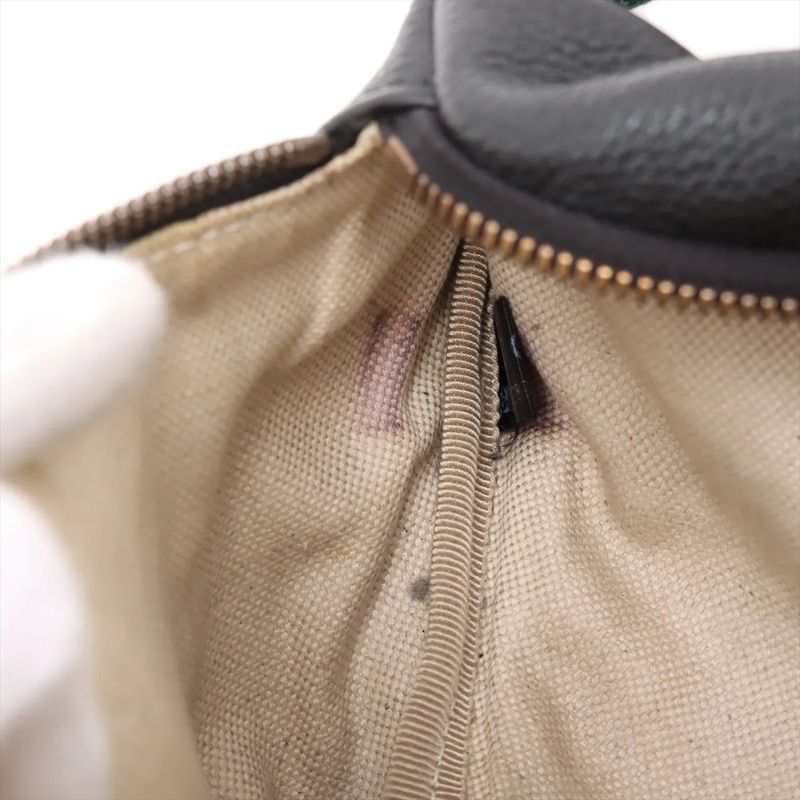 Gucci Leather 2way Body Bag Crossbody Sherry Line 530412 Waist Pouch Black Men