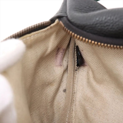 Gucci Leather 2way Body Bag Crossbody Sherry Line 530412 Waist Pouch Black Men