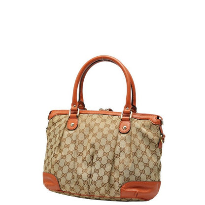 Gucci GG Canvas Sookie Shoulder Bag 2way Beige Orange