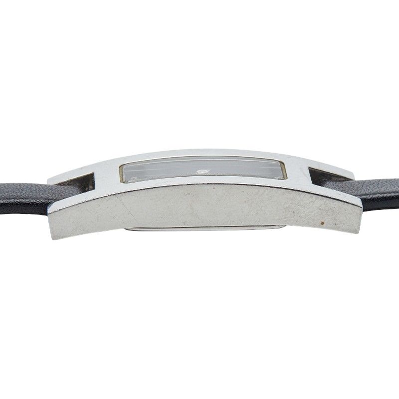 Gucci 3900l Silver Black Stainless Steel Leather Women's Gucci