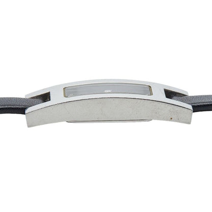 Gucci 3900l Silver Black Stainless Steel Leather Women's Gucci