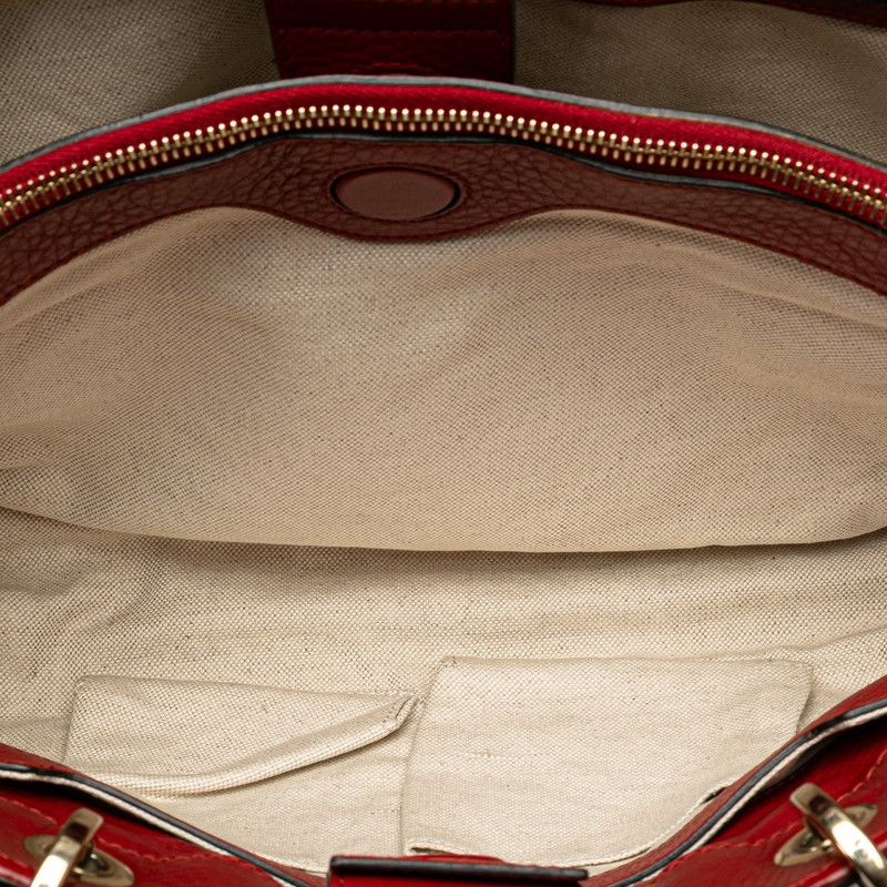 Gucci Bamboo Handbag Shoulder Bag 2WAY 323660 Red Leather Women's Gucci