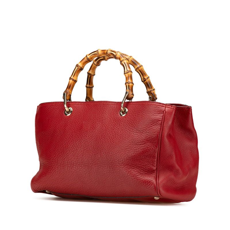 Gucci Bamboo Handbag Shoulder Bag 2WAY 323660 Red Leather Women's Gucci