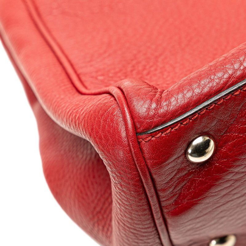 Gucci Bamboo Handbag Shoulder Bag 2WAY 323660 Red Leather Women's Gucci