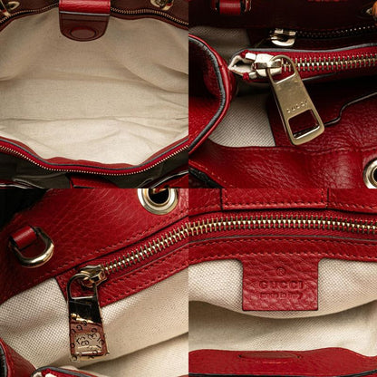 Gucci Bamboo Handbag Shoulder Bag 2WAY 323660 Red Leather Women's Gucci