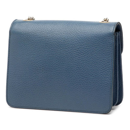 Gucci Interlocking G Chain Shoulder Bag 510304 Blue Leather Women's Gucci