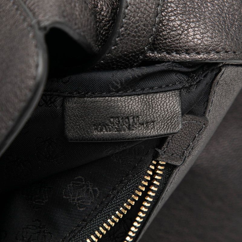 Loewe Gray Charcoal Leather Women's Loewe