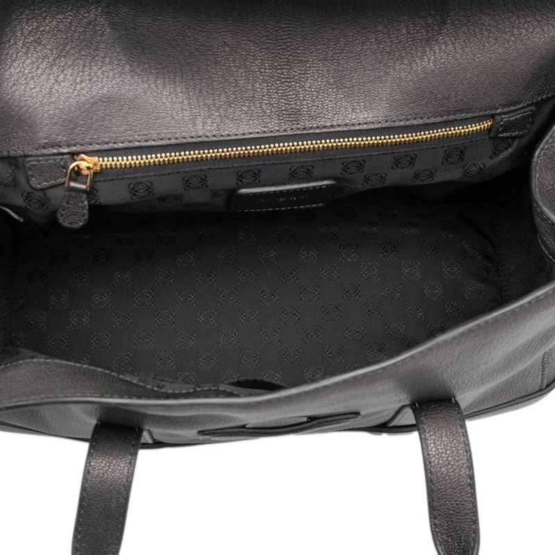 Loewe Gray Charcoal Leather Women's Loewe