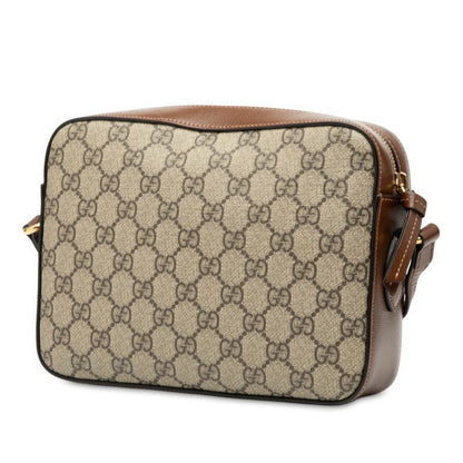 Gucci GG Supreme Horsebit 1955 645454 Brown Beige PVC Leather Women's Gucci