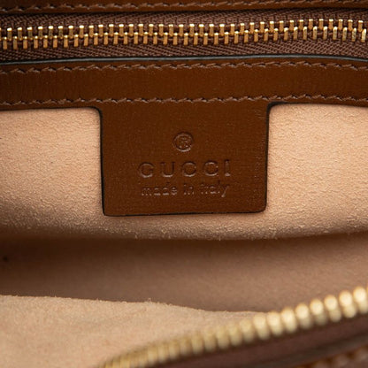 Gucci GG Supreme Horsebit 1955 645454 Brown Beige PVC Leather Women's Gucci