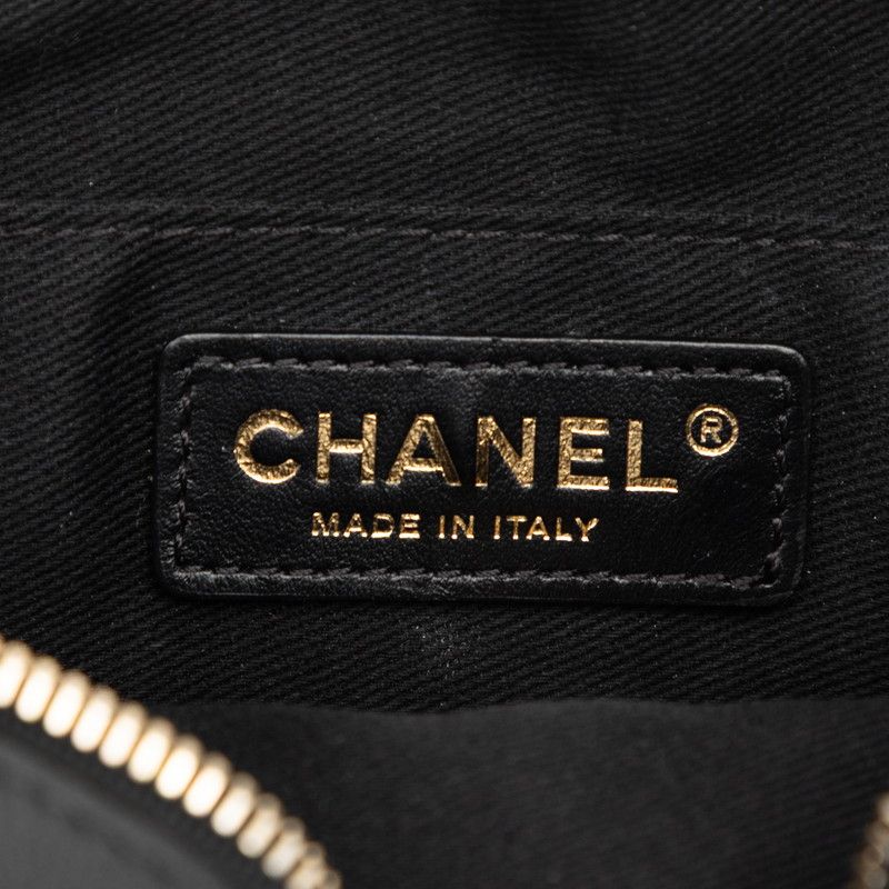 Chanel Matelasse Cocomark Chain Shoulder Bag Black Leather Women's Chanel