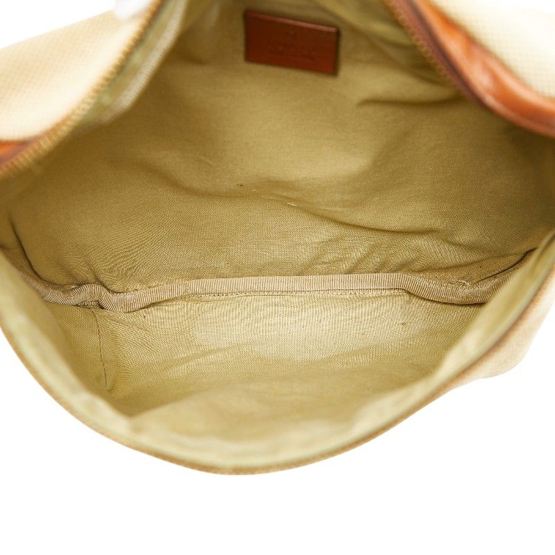 Gucci Vintage Sherry Line 575082 Brown Canvas Leather Women's Gucci