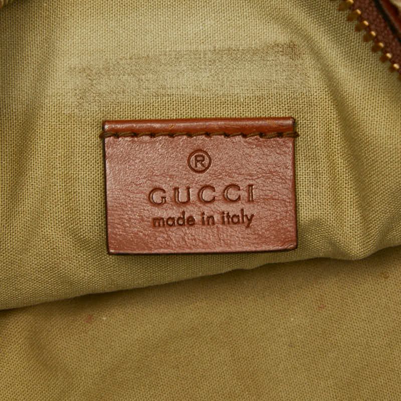 Gucci Vintage Sherry Line 575082 Brown Canvas Leather Women's Gucci