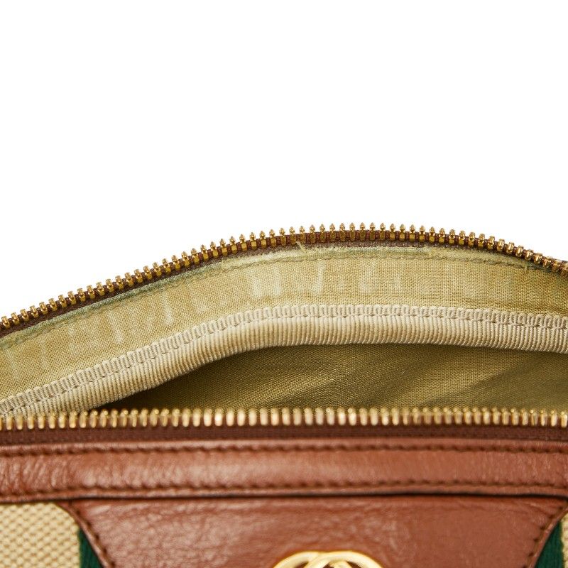 Gucci Vintage Sherry Line 575082 Brown Canvas Leather Women's Gucci