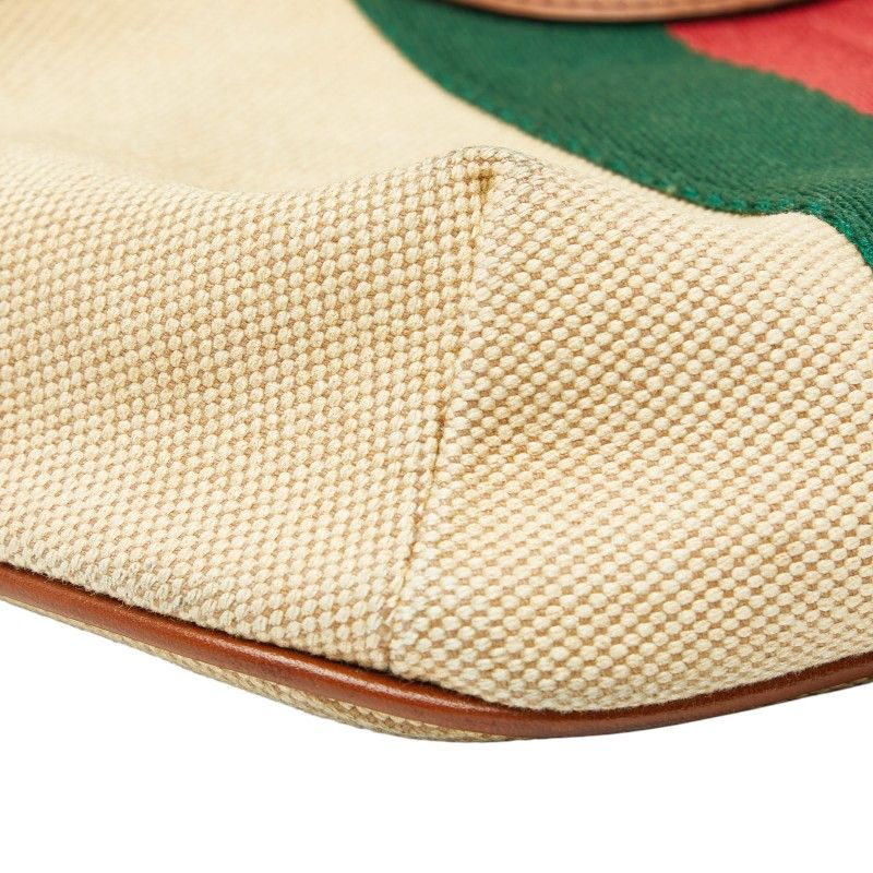 Gucci Vintage Sherry Line 575082 Brown Canvas Leather Women's Gucci