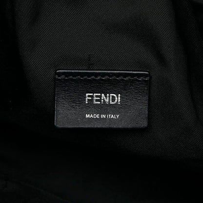 Fendi Logo Face Backpack Nap Sac 7vz034 Black Multicolor Nylon Leather Ladies