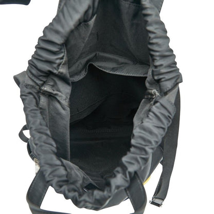 Fendi Logo Face Backpack Nap Sac 7vz034 Black Multicolor Nylon Leather Ladies