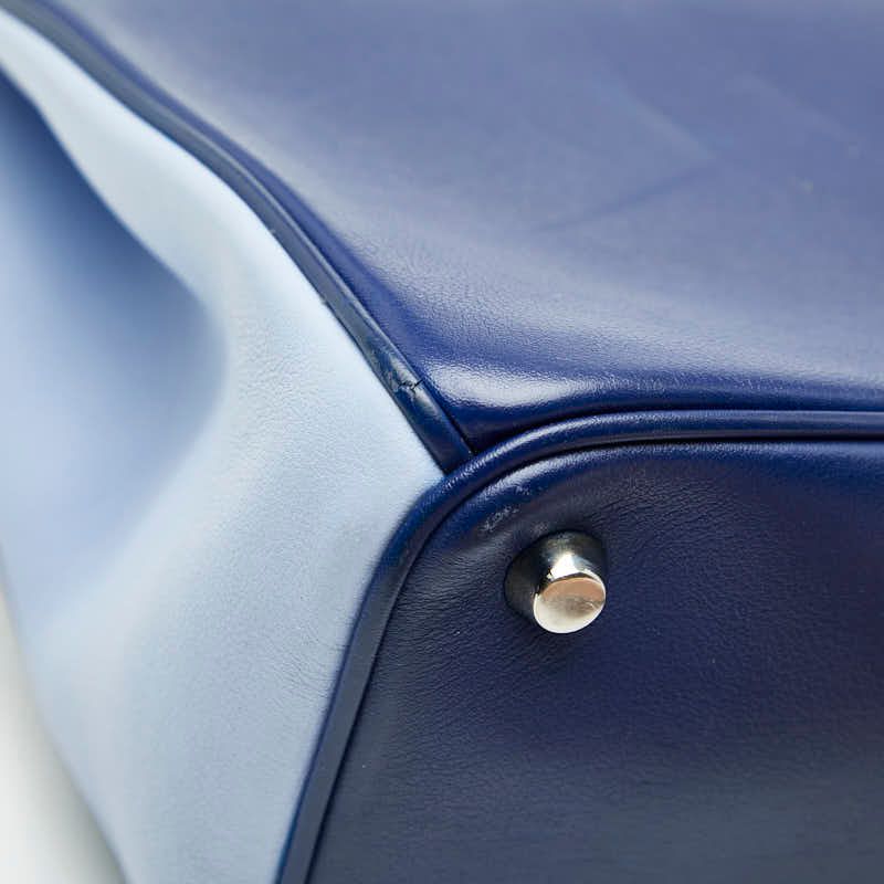 Diorissimo Handbag Shoulder Bag 2WAY Navy Blue Green Leather Women's Dior