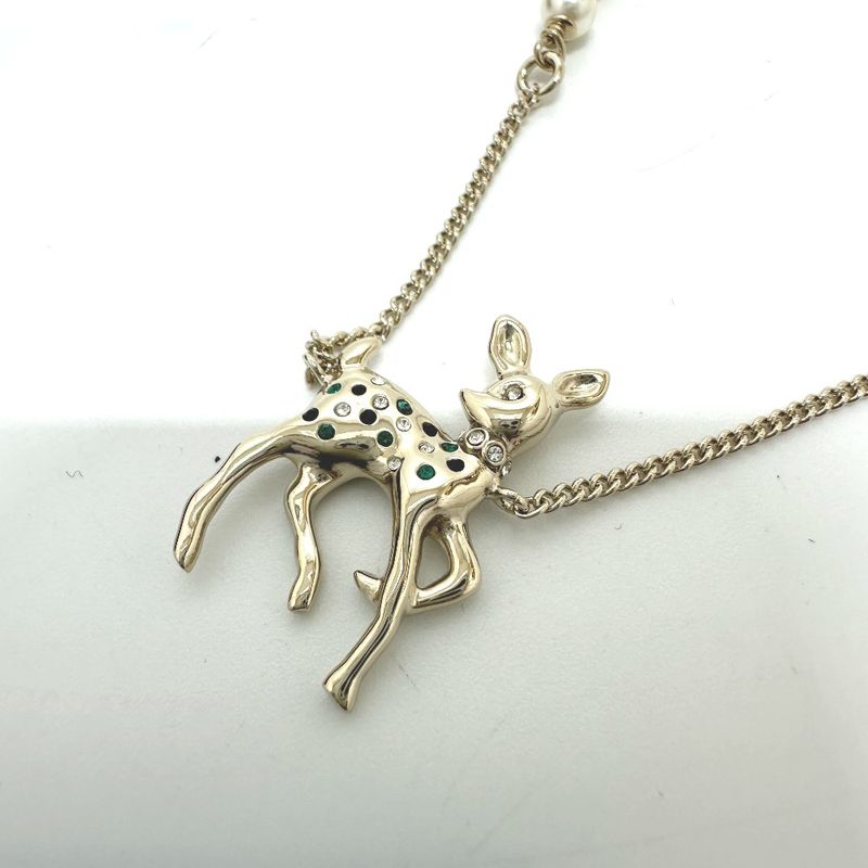 Chanel Chanel Necklace Bambi Fake Pearl G26 Metal